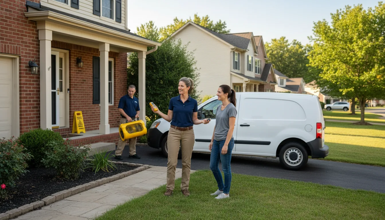 Residential water damage restoration in Union, MS